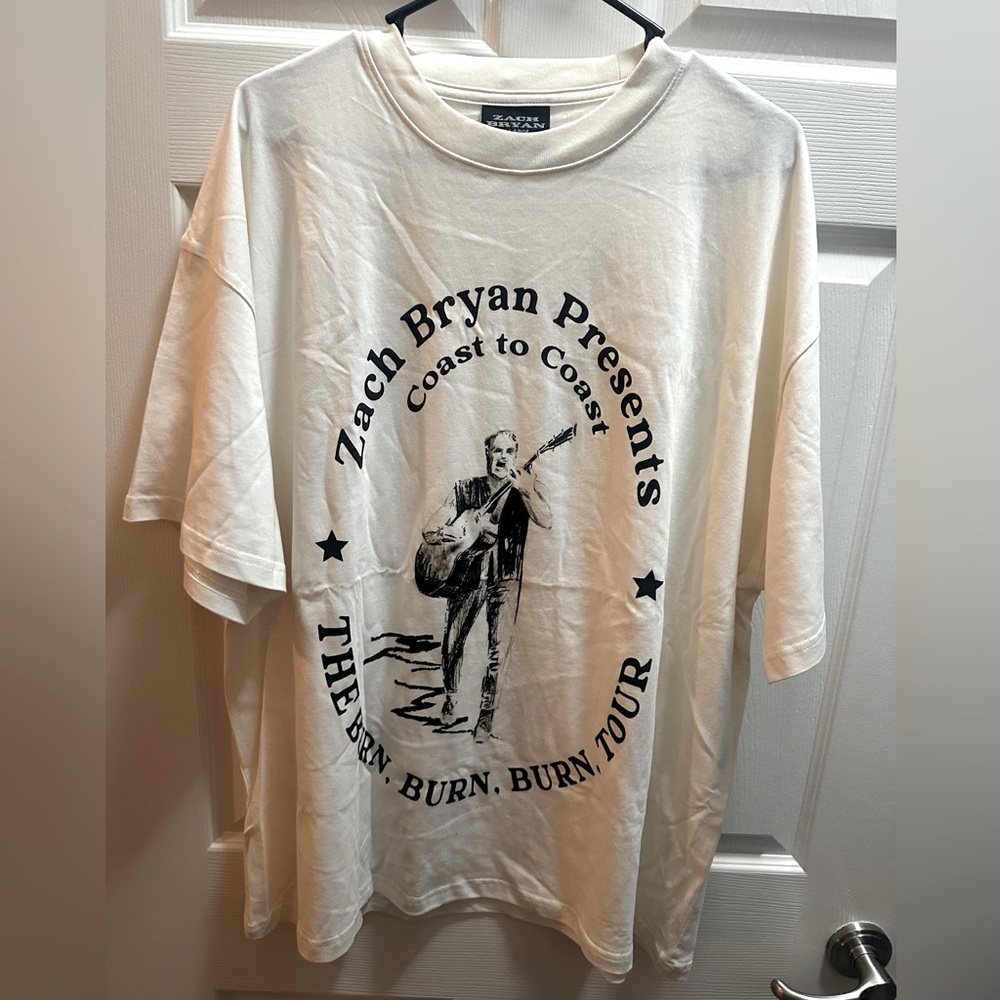 Zach Bryan Men’s XL Burn Burn Burn Tour T Shirt - Brand New With Tags